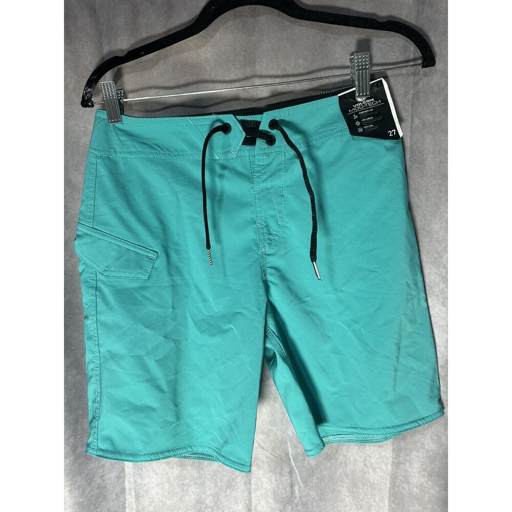 Volcom Lido Print Mod Boardshorts Boys' 27 Cleanwater Pocket Lace Up Closure